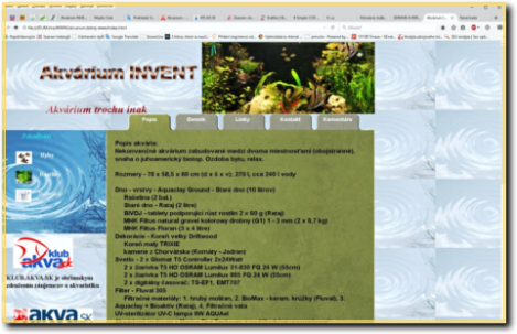 web Akvárium INVENT 